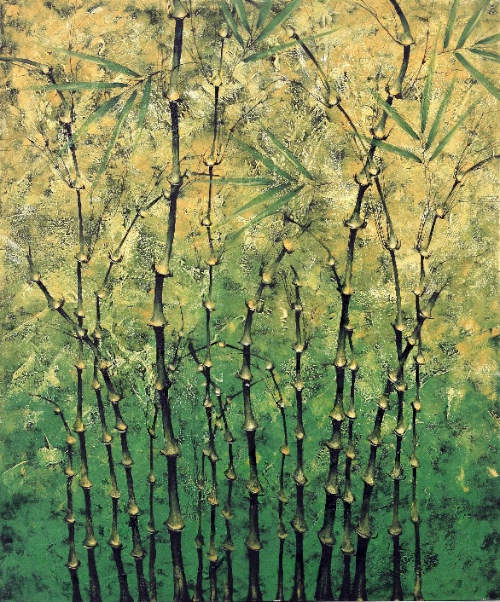 Bamboo (green) by Ateena Original Art