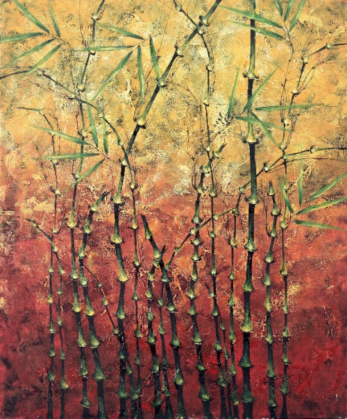 Bamboo (red) by Ateena Original Art