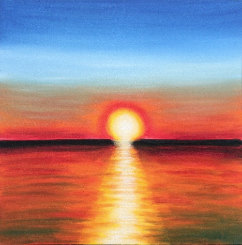 Sunset over the Ocean by Sukendra Original Art