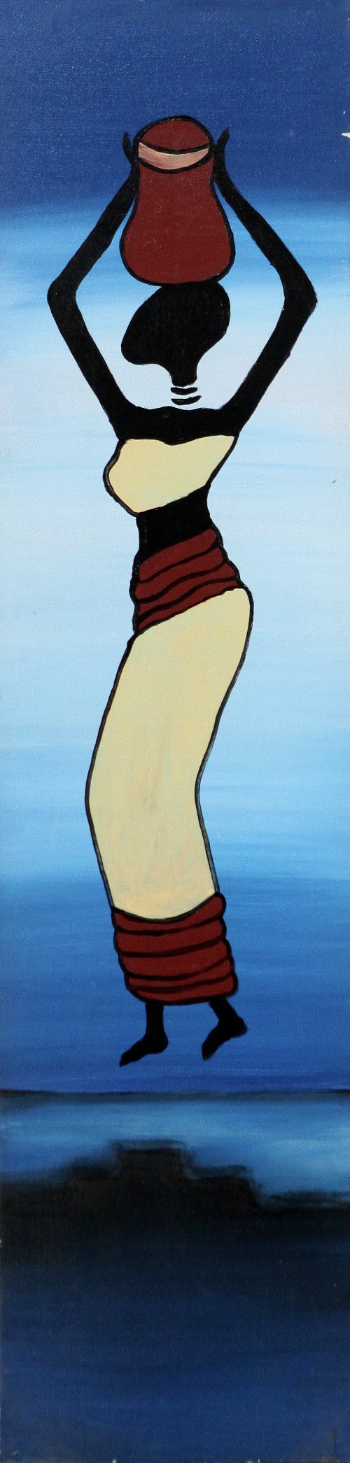The Water Carrier (Blue) by Wardika Original Art