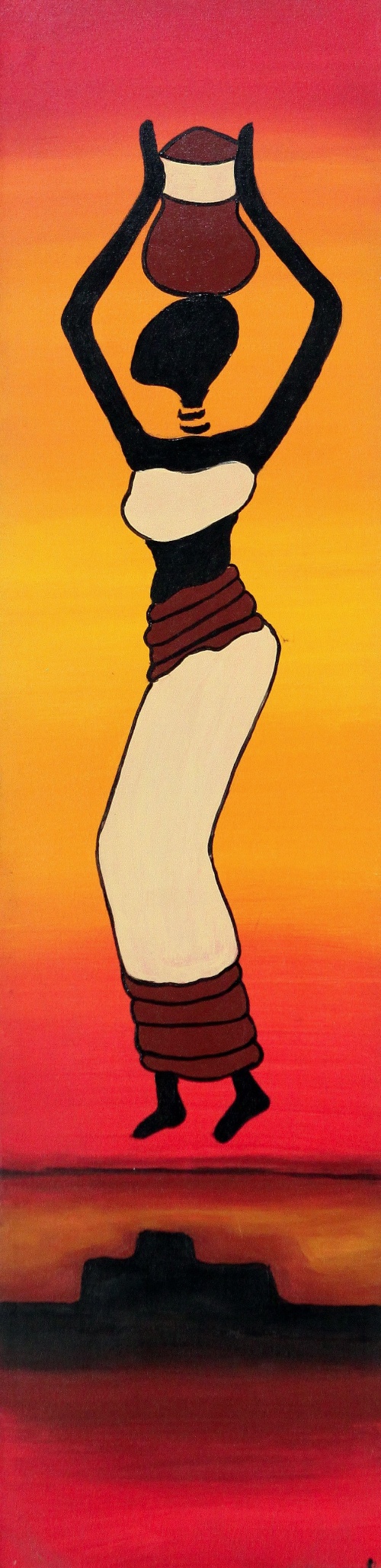 The Water Carrier (Red) by Wardika Original Art