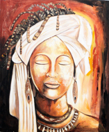 Portrait with Eyes Closed by G. Sri Original Art