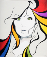 Hair, Lips, Eyes by Yudistira Original Art