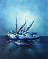Full Moon by Made Leo Original Art
