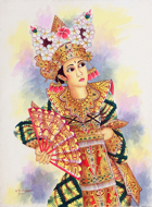 Legong: The Dancer by Ketut Dwipayana Original Art