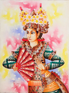 Legong: The Dancer by Ketut Dwipayana Original Art