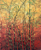Bamboo (red) by Ateena Original Art