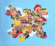 Composition in Blue by Dewa Sugit Original Art