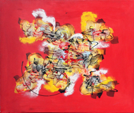 Composition in Red by AB Original Art