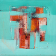 Signs (brown on green) by AB Original Art