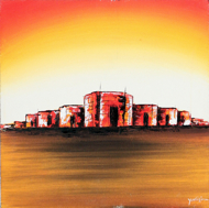 Residential Quarter at First Light by Yudistira Original Art