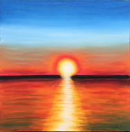 Sunset over the Ocean by Sukendra Original Art