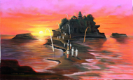 Sunset over Tanah Lot by Omani Original Art