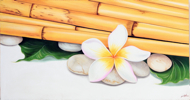 Jepun (Frangipani) with Bamboo by Syah Original Art