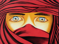 Through the Mask (Red) by Yudistira Original Art