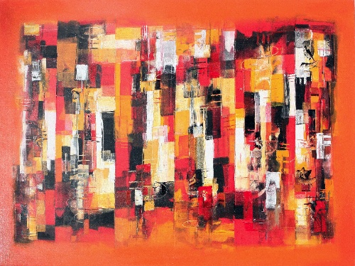 Abstract on Orange by Sueca Quality Fine Art from Bali, Indonesia - Wayan Arnaya