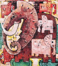 Elephantasy by Banges Quality Fine Art from Bali, Indonesia - Wayan Arnaya